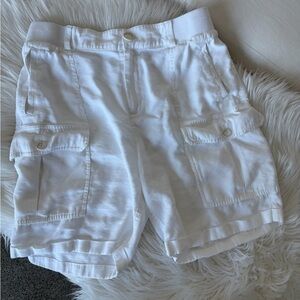 Soft Surroundings White Cargo Shorts
